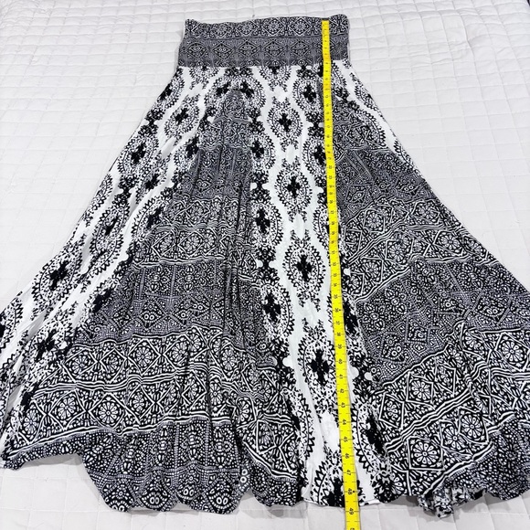 Free People Women Of The Water Maxi Dress Bandeau Black White Boho Small/Medium - Picture 10 of 12